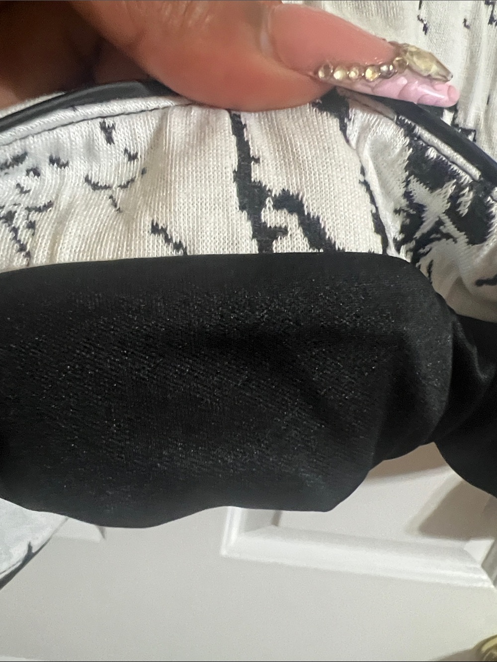 Calvin Klein Black & White Marble-Print Draped Blazer - Picture 11 of 11